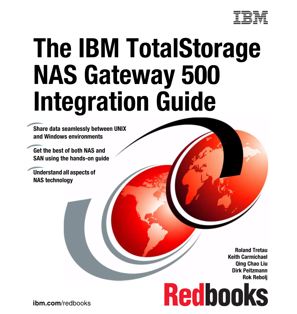 The IBM Totalstorage NAS Gateway 500 Integration Guide Ion Guide