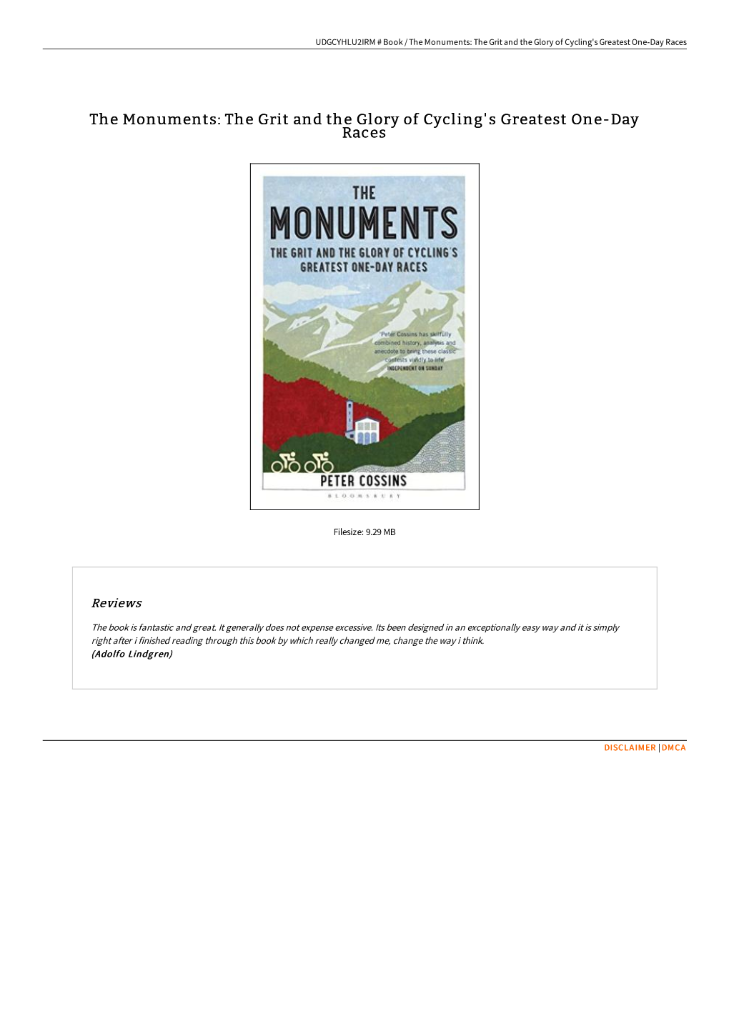 Read Ebook the Monuments: the Grit and the Glory of Cycling's
