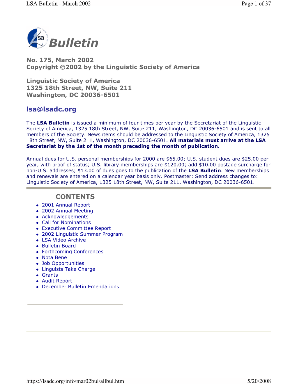 LSA Bulletin 175 March 2002 0.Pdf