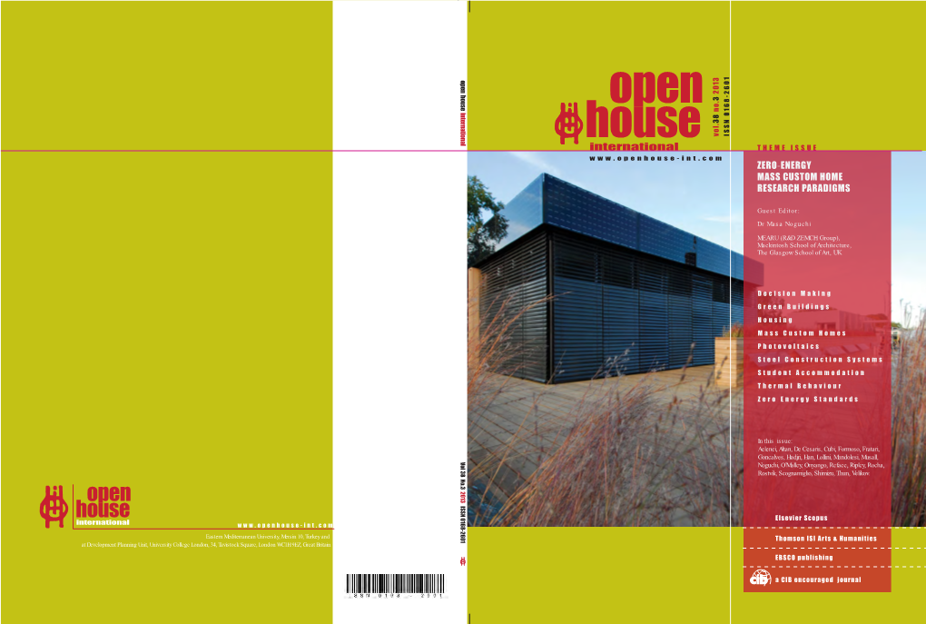 House Open 2 Previous Issues