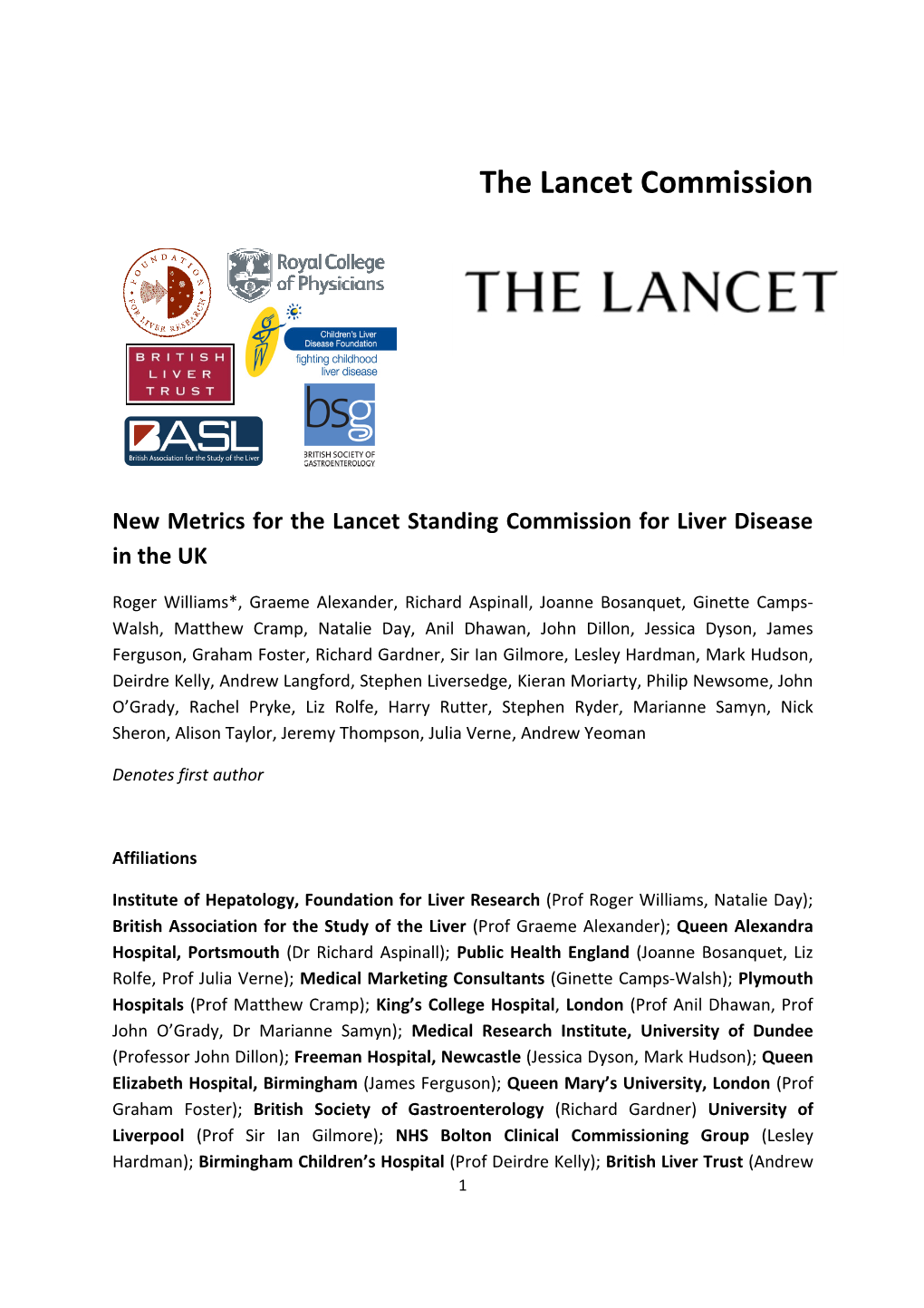 The Lancet Commission