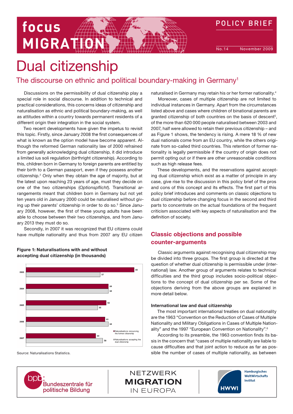 Dual Citizenship the Discourse on Ethnic and Political Boundary-Making in Germany1