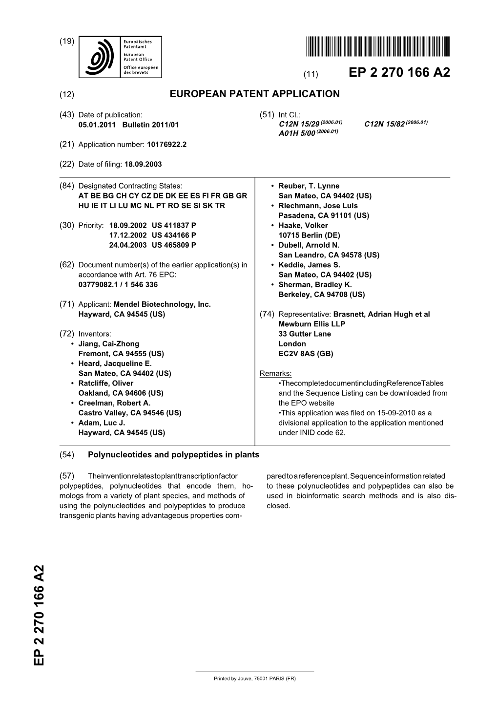 Polynucleotides and Polypeptides in Plants