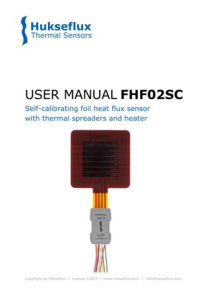 FHF02SC Heat Flux Sensor User Manual