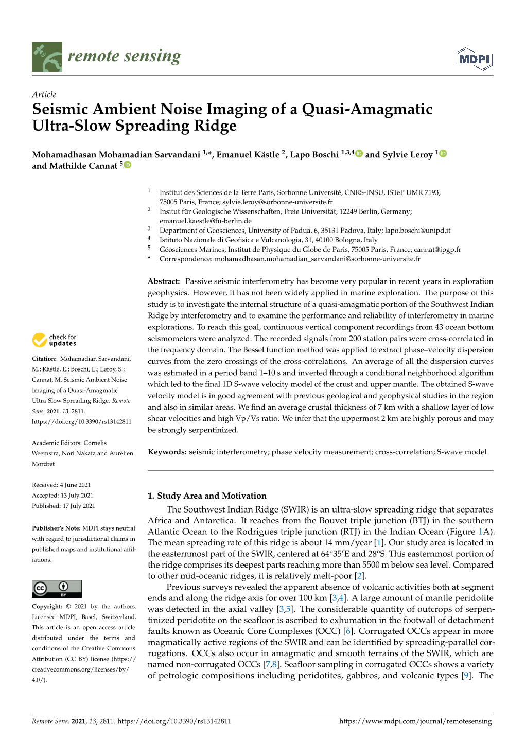 Seismic Ambient Noise Imaging of a Quasi-Amagmatic Ultra-Slow Spreading Ridge