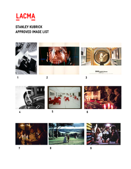Stanley Kubrick Approved Image List