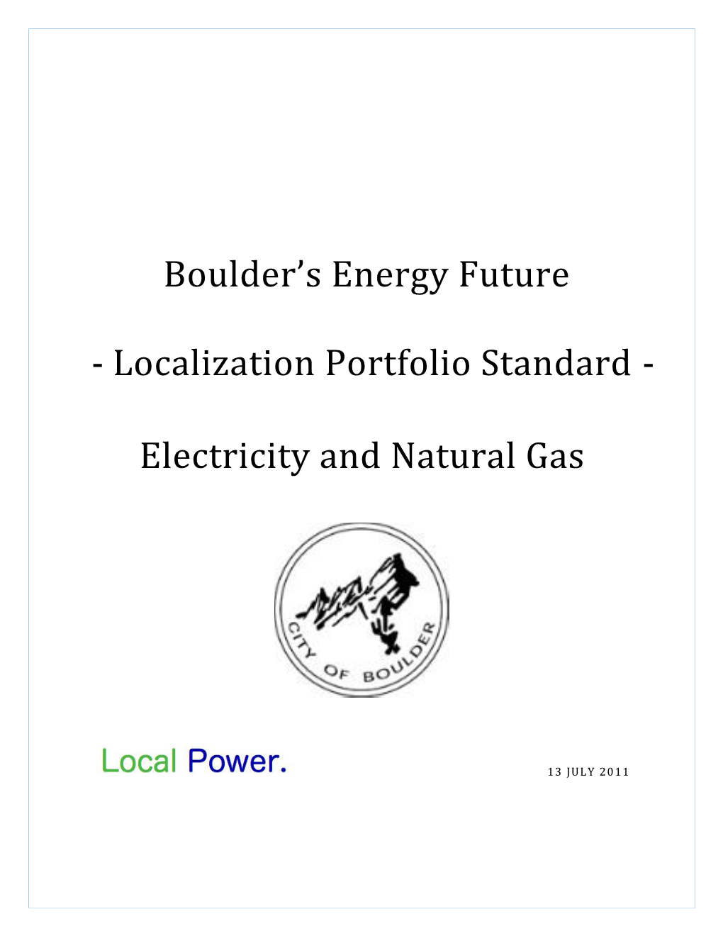 Electricity and Natural Gas
