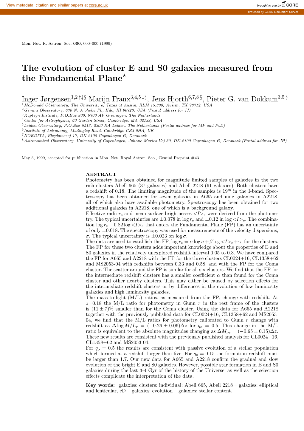 The Evolution of Cluster E and S0 Galaxies Measured from the Fundamental Plane?