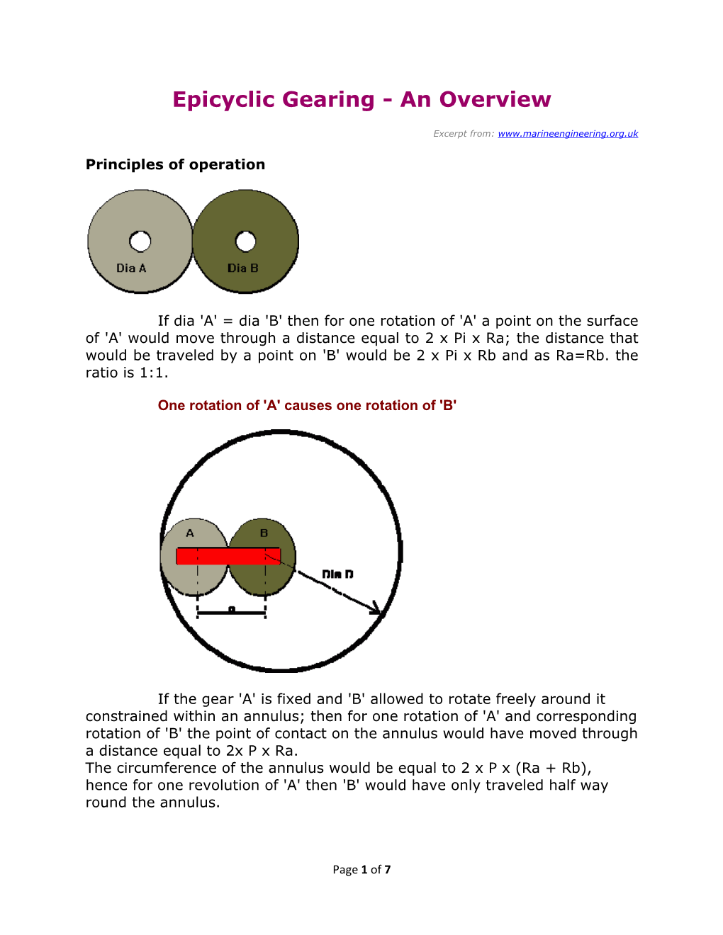 Epicyclic Gearing - an Overview