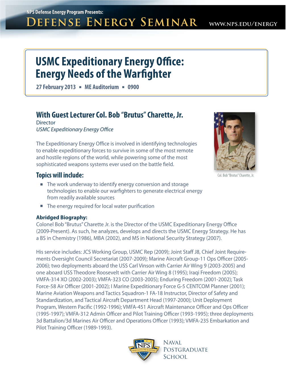 USMC Expeditionary Energy Office