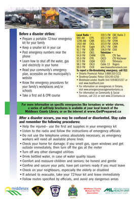 Middlesex Emergency Card