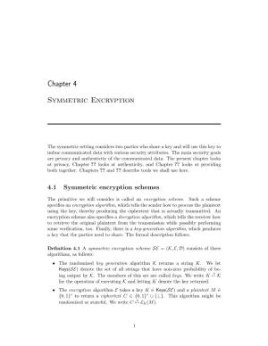 Chapter 4 Symmetric Encryption