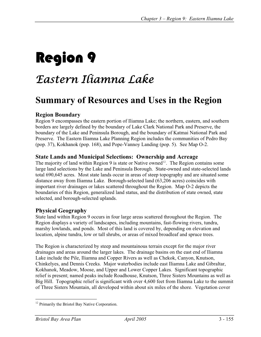 Region 9: Eastern Iliamna Lake