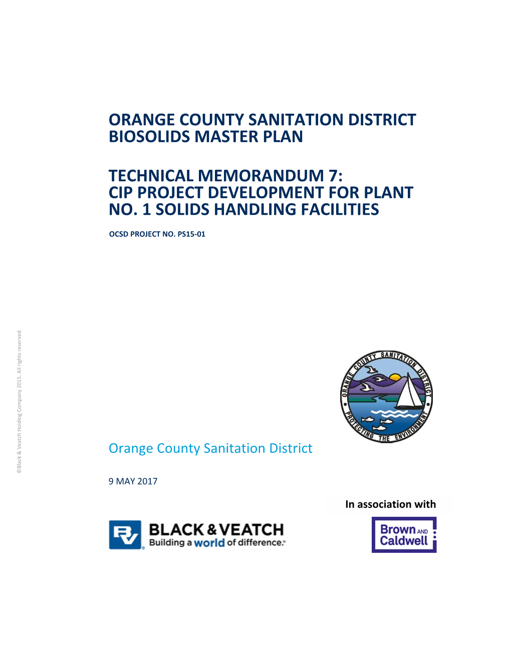 Cip Project Development for Plant No. 1 Solids Handling Facilities