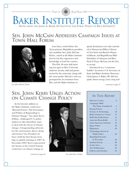 Baker Institute Report