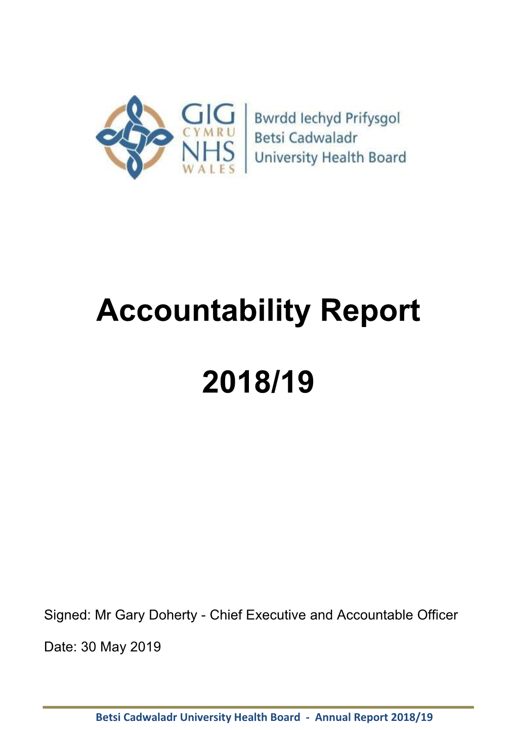 Betsi Cadwaladr University Health Board - Annual Report 2018/19