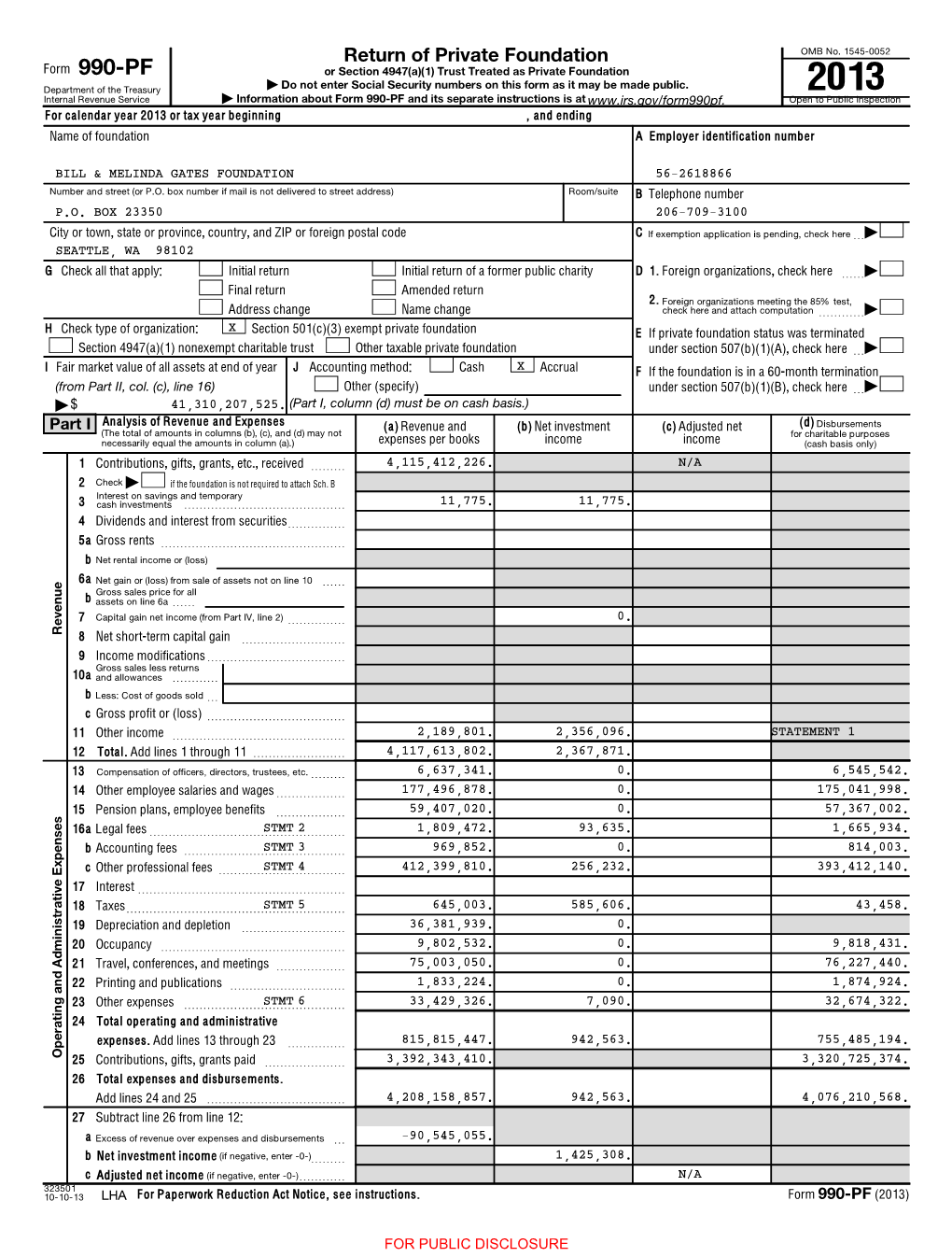 2013 Form 990-Pf