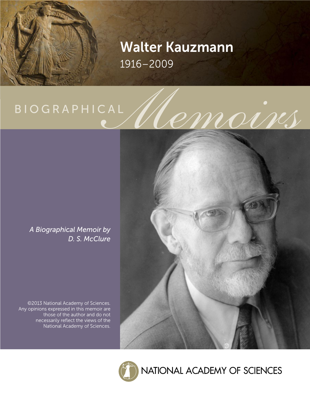 Walter Kauzmann 1916–2009