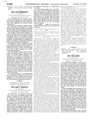 CONGRESSIONAL RECORD— Extensions of Remarks E1962 HON