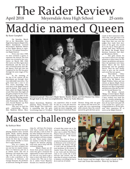 Maddie Named Queen by Kasie Campbell Enade in Their Numerical Order