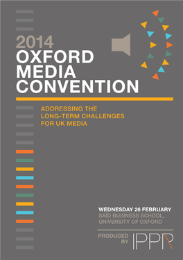 Addressing the Long-Term Challenges for Uk Media