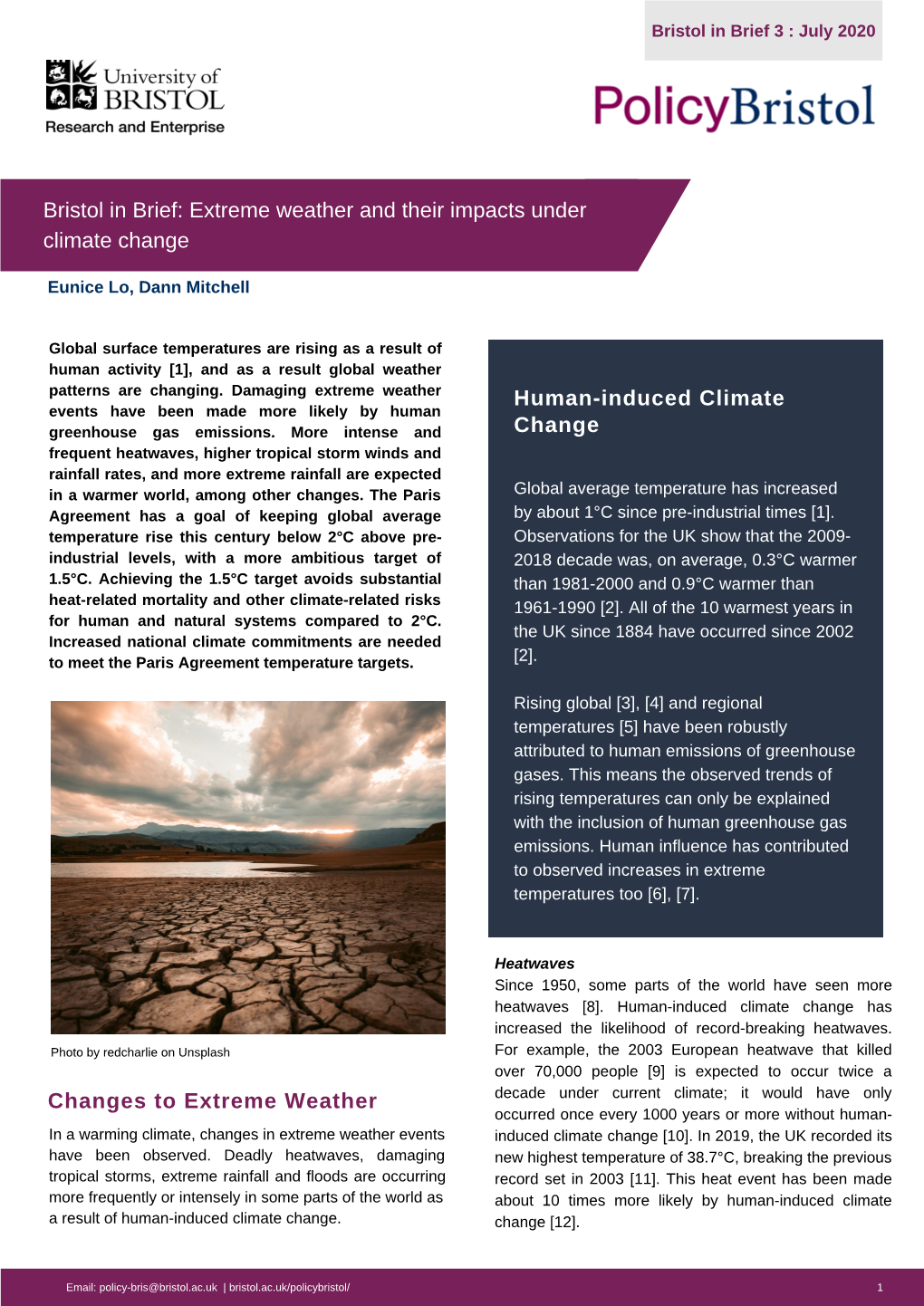 Extreme Weather and Their Impacts Under Climate Change