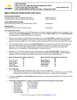 Men's Singles 4R Matches