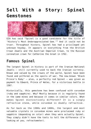Spinel Gemstones