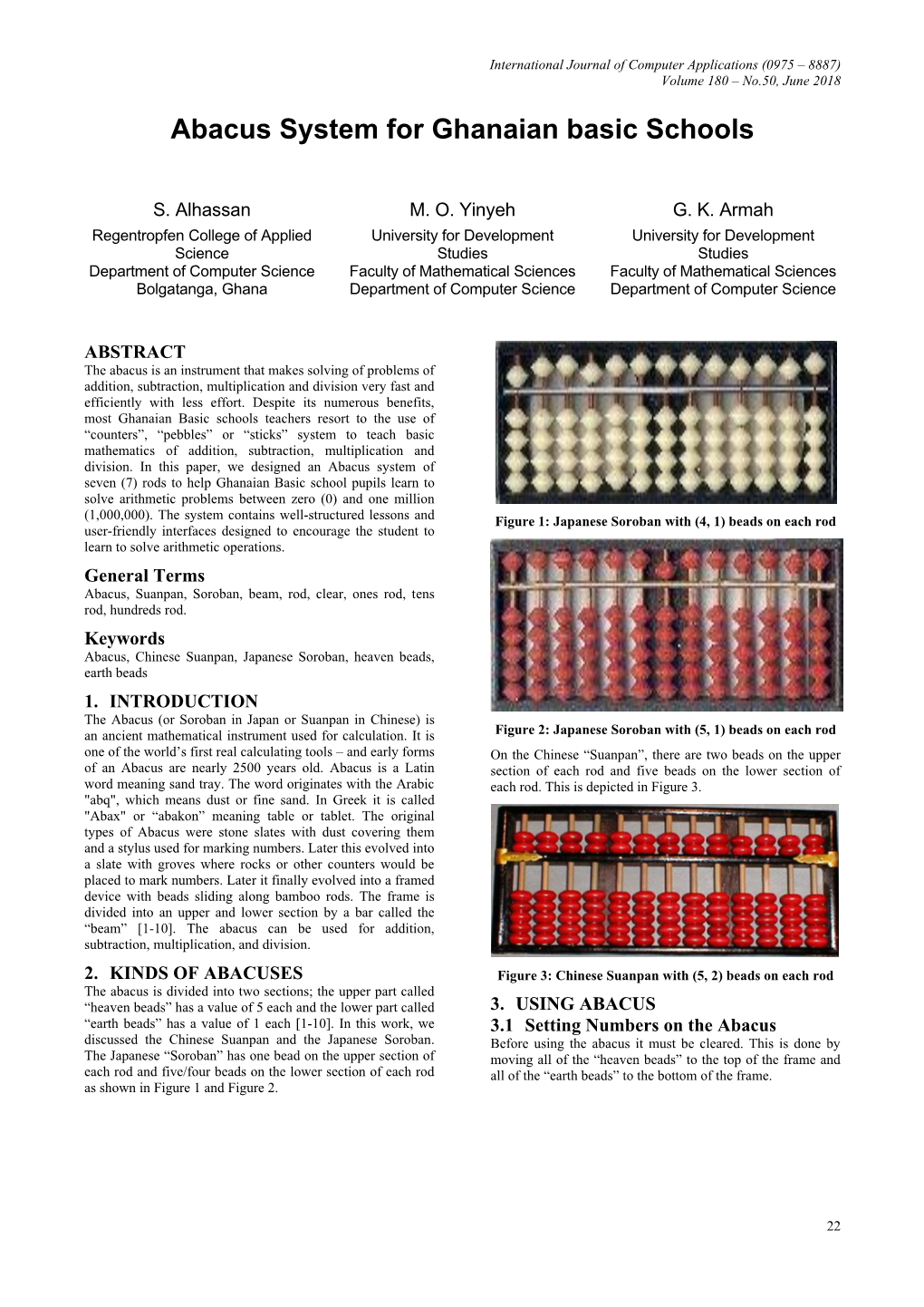 Abacus System for Ghanaian Basic Schools