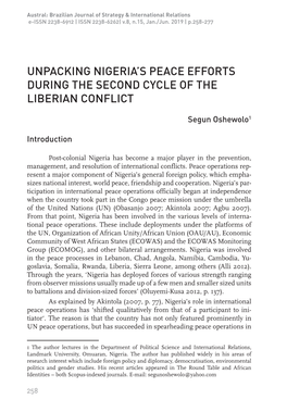 Unpacking Nigeria's Peace Efforts During the Second