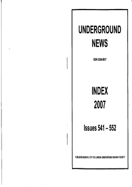Underground News Index 2007