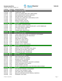 Schedule Quickprint TKRN-FM