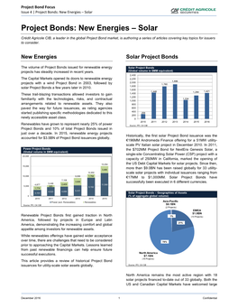 Project Bond Focus Issue 4 | Project Bonds: New Energies – Solar