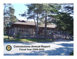 Concessions Annual Report Fiscal Year 2008-2009