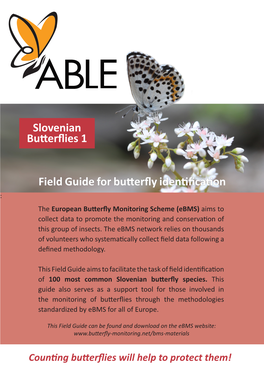Field Guide for Butterfly Identification Slovenian Butterflies 1