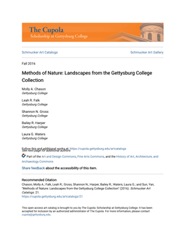 Methods of Nature: Landscapes from the Gettysburg College Collection