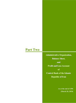 Part Two: Administrative Organization, Balance Sheet and Profit and Loss