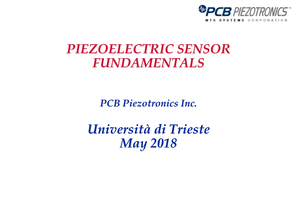 Piezoelectric Sensor Fundamentals