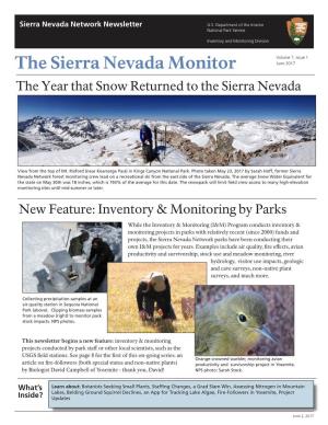The Sierra Nevada Monitor June 2017 the Year That Snow Returned to the Sierra Nevada
