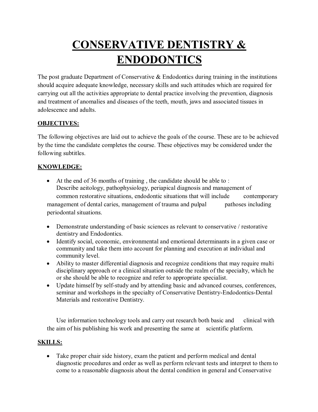 Conservative Dentistry & Endodontics