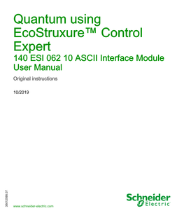 Quantum Using Ecostruxure™ Control Expert