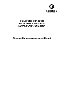 Guildford Borough Proposed Submission Local Plan "June 2016"
