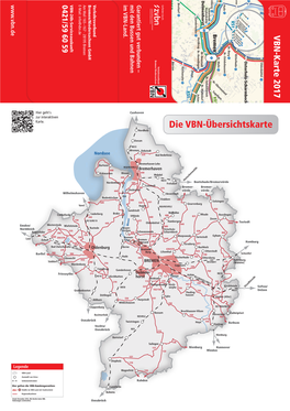 Die VBN-Übersichtskarte RB76 Verden RE1 � RE8 Dörverden Nienburg Hannover Nordholz Br.-Turnerstraße Rotenburg