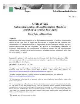 A Tale of Tails: an Empirical Analysis of Loss Distribution Models for Estimating Operational Risk Capital