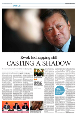 Kwok Kidnapping Still CASTING a SHADOW