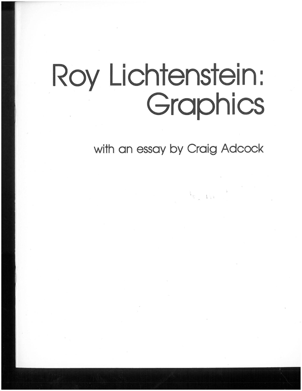 Roy Lichtenstein: Graphics