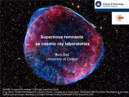 Supernova Remnants As Cosmic Ray Laboratories