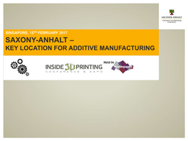 Key Location for Additive Manufacturing
