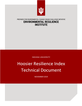 Hoosier Resilience Index Technical Document