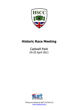 Historic Race Meeting Cadwell Park